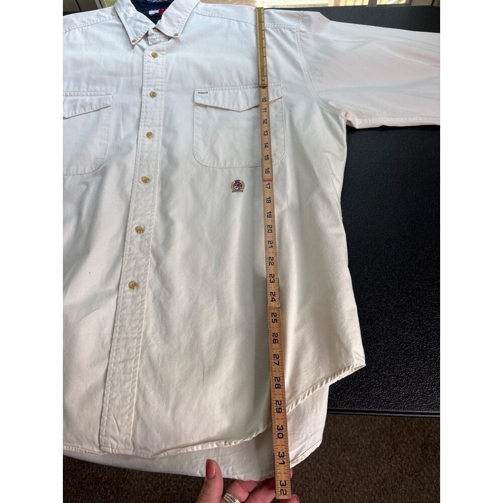 Vintage 90's Men's Tommy Hilfiger Crest Officer Shirt Size XL - Picture 8 of 11